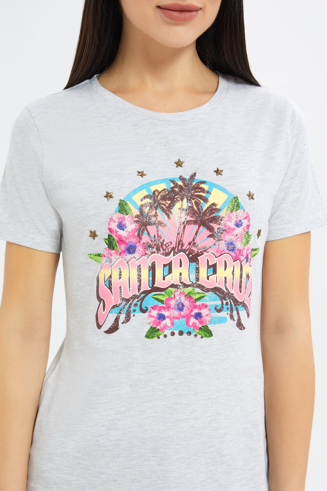 Redtag-Women-Grey-Landscape-Embellished-T-Shirt-Category:T-Shirts,-Colour:Grey,-Deals:New-In,-Filter:Women's-Clothing,-H1:LWR,-H2:LAD,-H3:TSH,-H4:CAT,-New-In-Women-APL,-Non-Sale,-Promo:TBL,-S23C,-Season:S23C,-Section:Women,-TBL,-Women-T-Shirts-Women's-