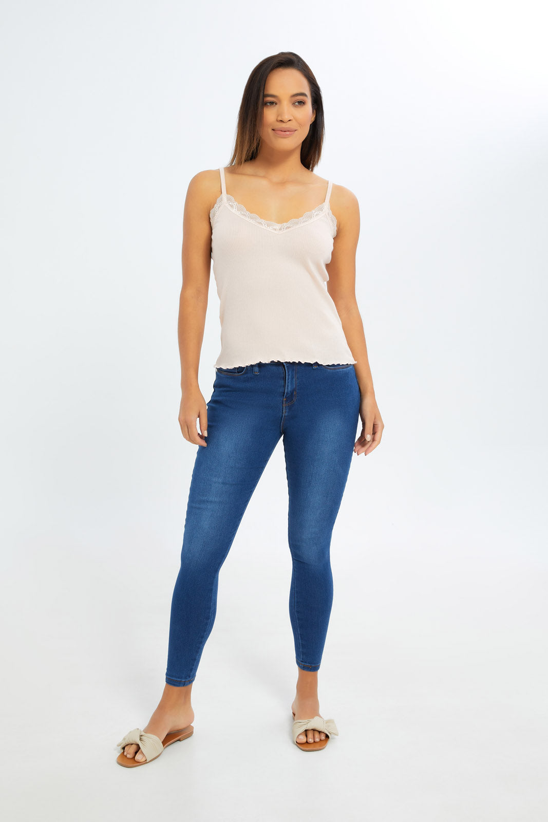 Redtag-Women-Sage-Strappy-Lace-Vest-Category:Vests,-Colour:Green,-Deals:New-In,-Filter:Women's-Clothing,-H1:LWR,-H2:LAD,-H3:TSH,-H4:VES,-New-In-Women-APL,-Non-Sale,-PPE,-S23C,-Season:S23C,-Section:Women,-Women-Vests-Women's-