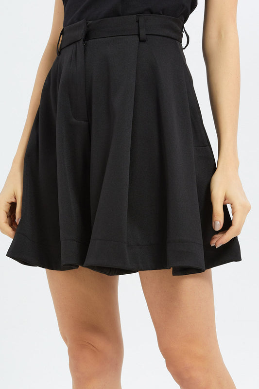 Redtag-Women-Black-Short-Category:Trousers,-Colour:Black,-Deals:New-In,-Filter:Women's-Clothing,-H1:LWR,-H2:LDC,-H3:TRS,-H4:CTR,-LDC,-LDC-Trousers,-New-In-LDC-APL,-Non-Sale,-S23C,-Season:S23C,-Section:Women-Women's-