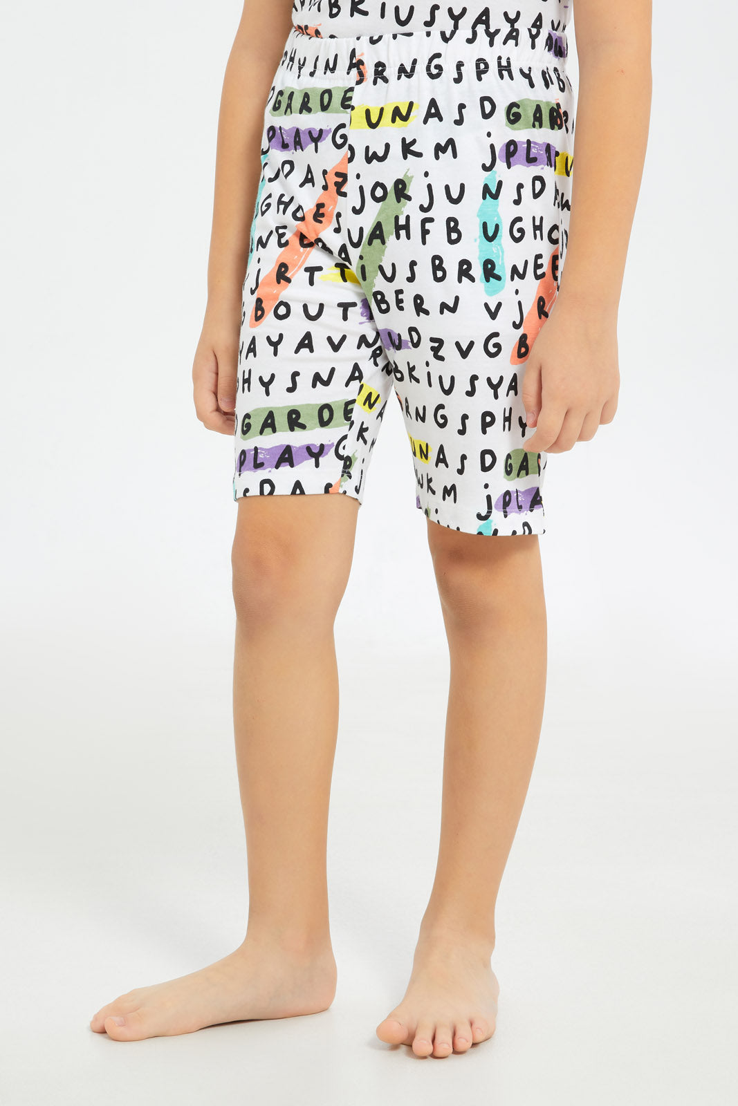 Redtag-Boys-White-Word-Scramble-Print-Pyjama-Set-BOY-Pyjama-Sets,-Category:Pyjama-Sets,-Colour:White,-Deals:New-In,-Filter:Boys-(2-to-8-Yrs),-H1:KWR,-H2:BOY,-H3:NWR,-H4:PJS,-New-In-BOY-APL,-Non-Sale,-S23D,-Season:S23D,-Section:Boys-(0-to-14Yrs)-Boys-2 to 8 Years