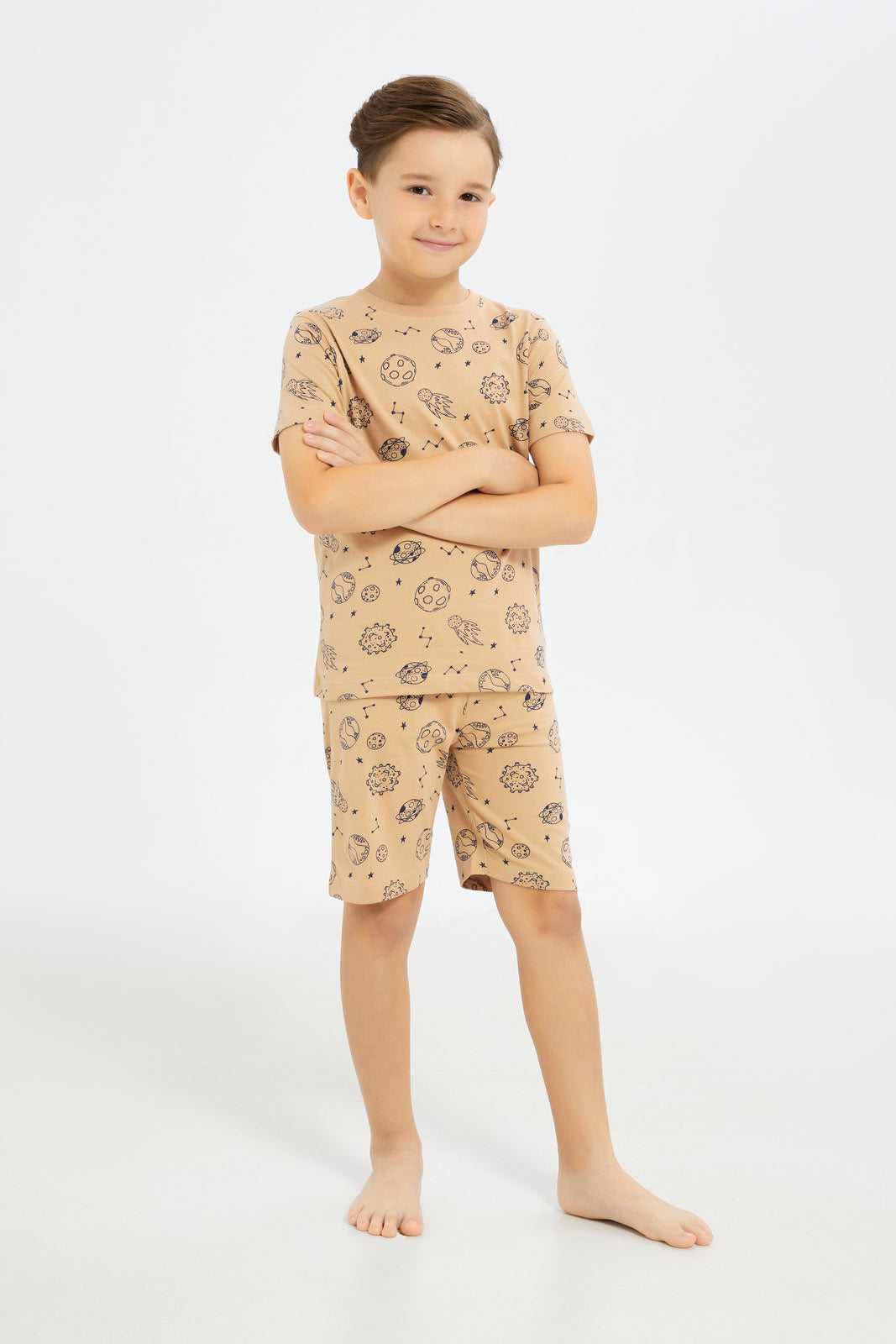 Redtag-Boys-Stone-Truck-Aop-Pyjama-Set-BOY-Pyjama-Sets,-Category:Pyjama-Sets,-Colour:Grey,-Deals:New-In,-Filter:Boys-(2-to-8-Yrs),-H1:KWR,-H2:BOY,-H3:NWR,-H4:PJS,-New-In-BOY-APL,-Non-Sale,-S23D,-Season:S23D,-Section:Boys-(0-to-14Yrs)-Boys-2 to 8 Years