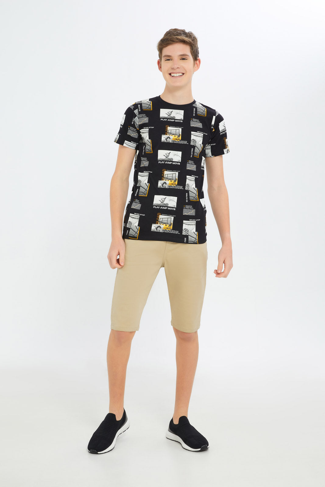 Redtag-Boys-Black-Aop-Tee-BSR-T-Shirts,-Category:T-Shirts,-Colour:Black,-Deals:New-In,-Filter:Senior-Boys-(8-to-14-Yrs),-H1:KWR,-H2:BSR,-H3:TSH,-H4:TSH,-New-In-BSR-APL,-Non-Sale,-S23D,-Season:S23D,-Section:Boys-(0-to-14Yrs)-Senior-Boys-9 to 14 Years