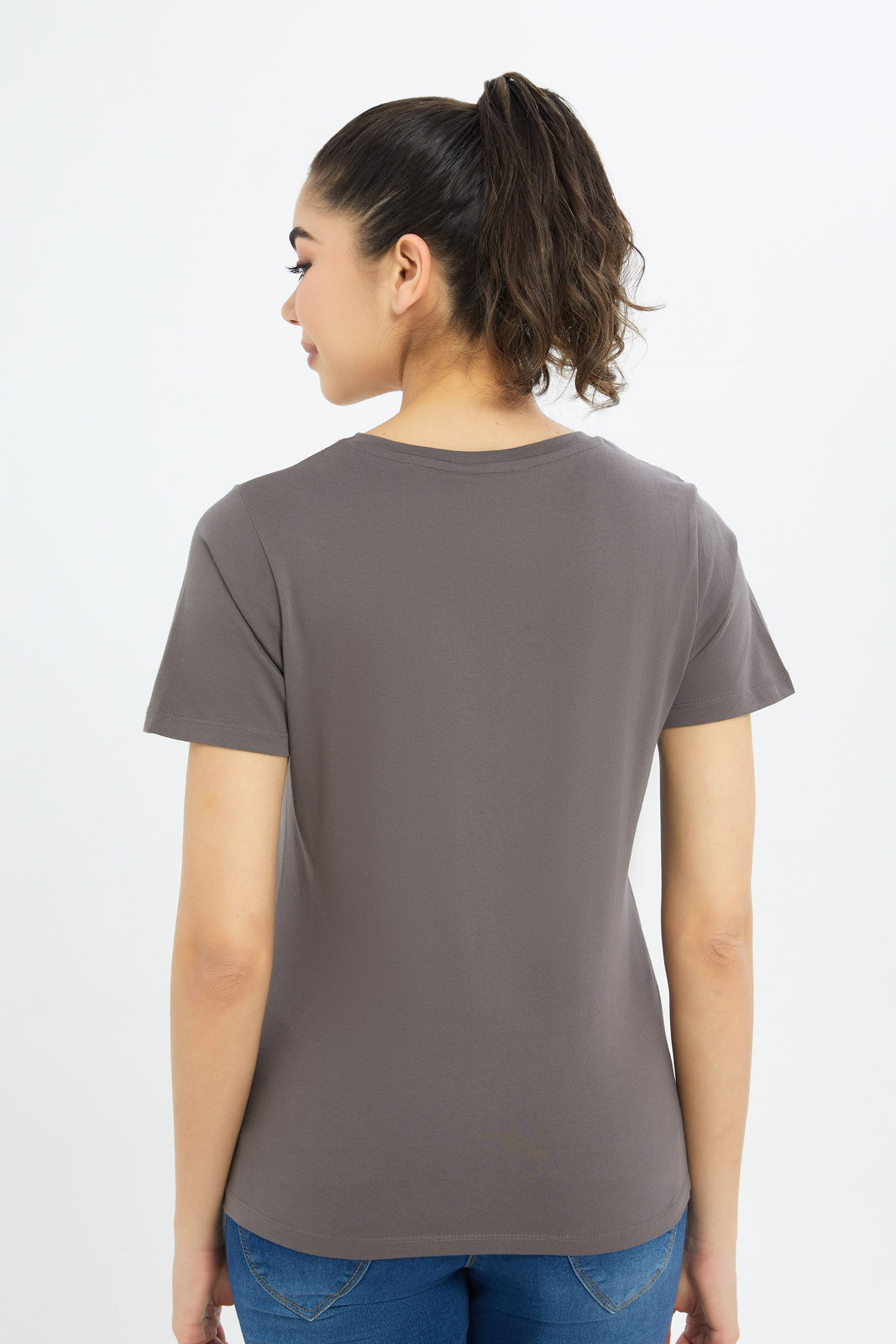 Redtag-Women-Charcoal-J'Dore-Embellished-T-Shirt-Category:T-Shirts,-Colour:Charcoal,-Deals:New-In,-Filter:Women's-Clothing,-H1:LWR,-H2:LAD,-H3:TSH,-H4:CAT,-New-In-Women-APL,-Non-Sale,-Promo:TBL,-S23C,-Season:S23C,-Section:Women,-TBL,-Women-T-Shirts-Women's-