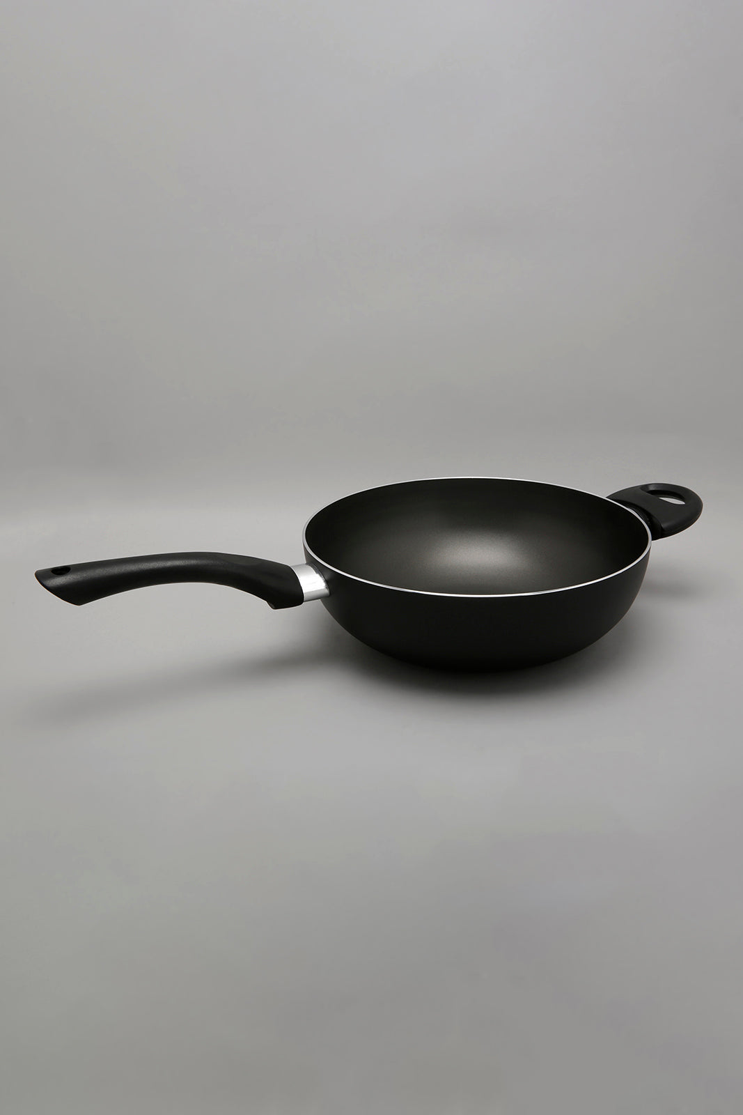 Black Aluminum Nonstick Wok Pan (24cm)
