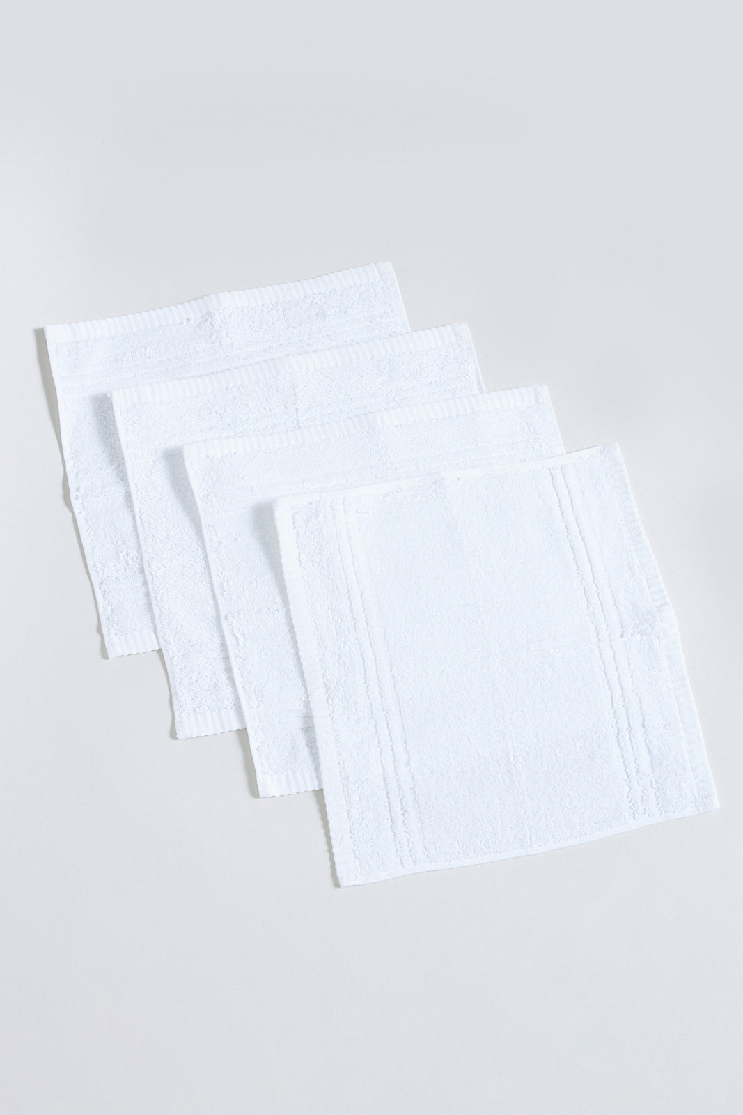 White Soft Cotton Face Towel Set (4 Piece) - REDTAG