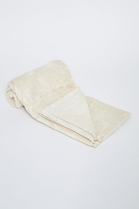 Beige Soft Cotton Bath Towel - REDTAG