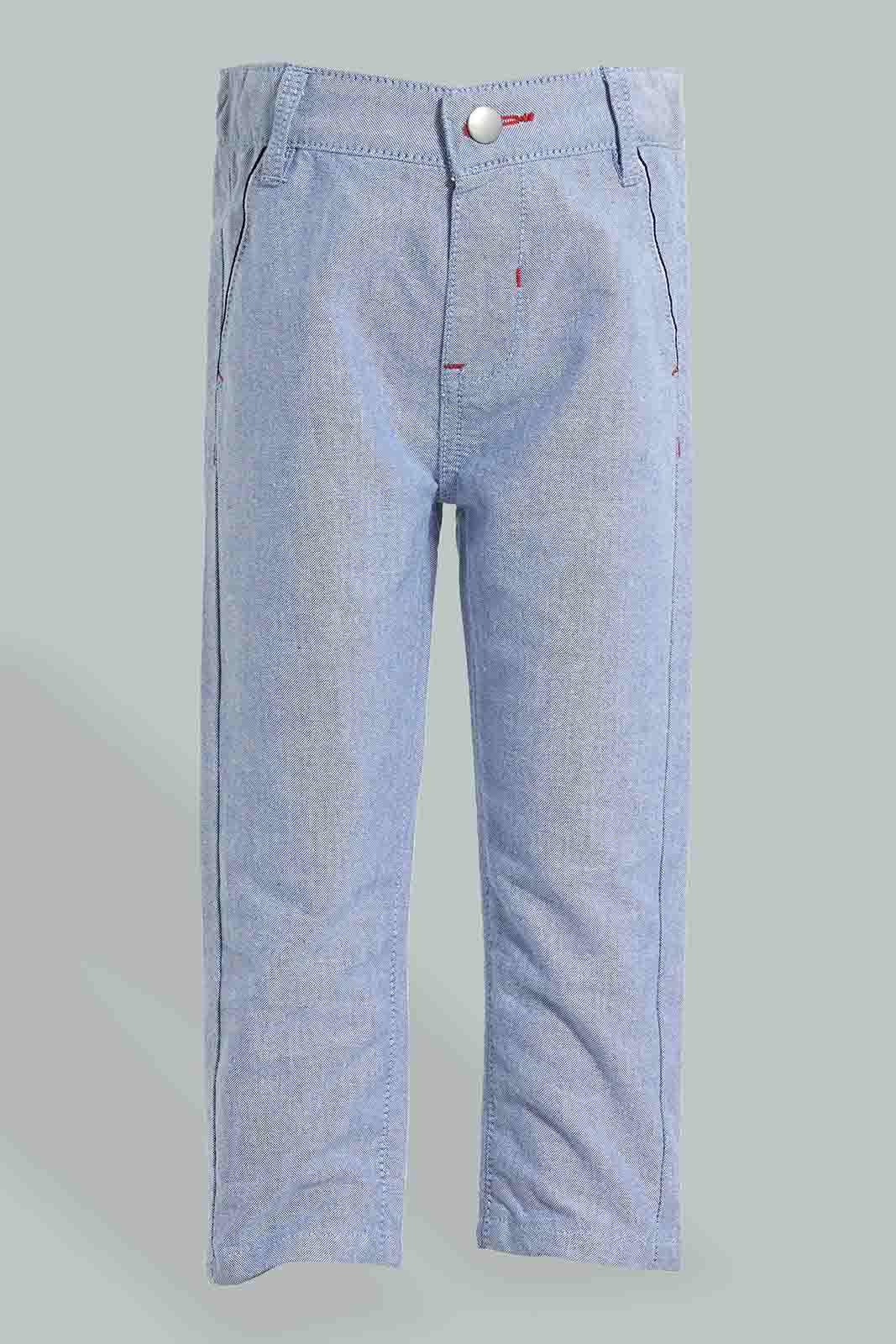 Blue Chino Trouser With Tipping Pocket For Baby Boys