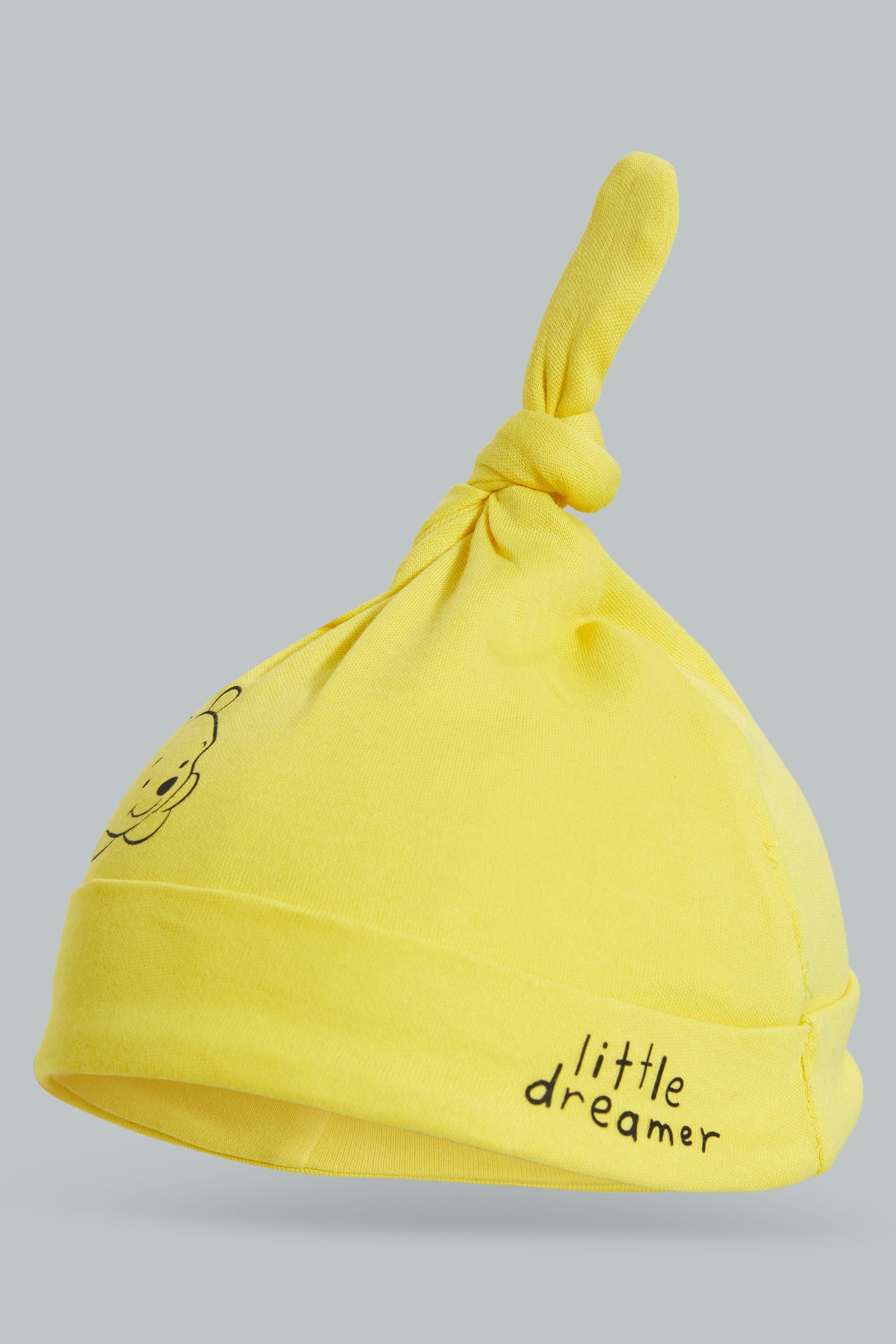 Yellow And White Winnie The Pooh Pack Hat Set For Baby (2 Piece)