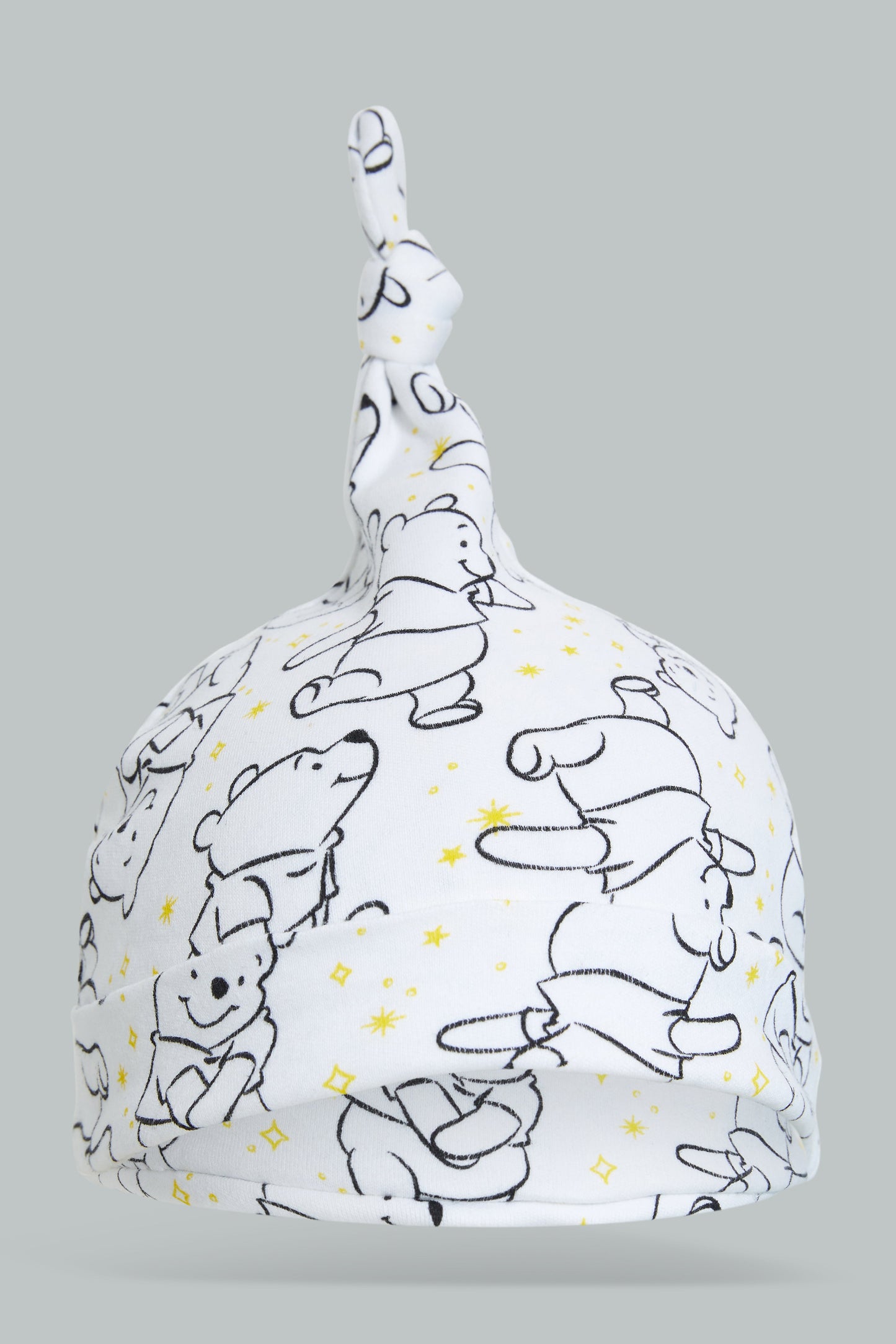 Yellow And White Winnie The Pooh Pack Hat Set For Baby (2 Piece)