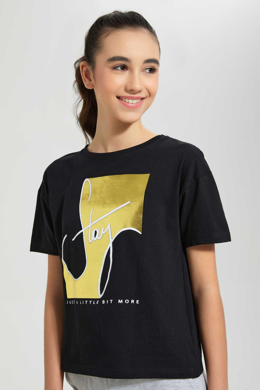 Black Printed T-Shirts