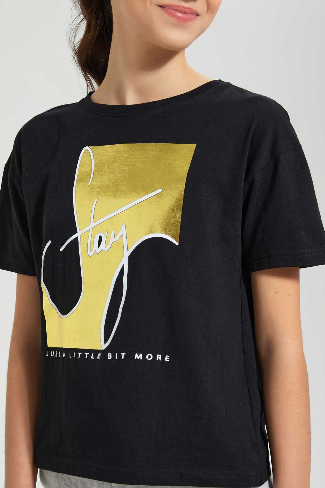 Black Printed T-Shirts