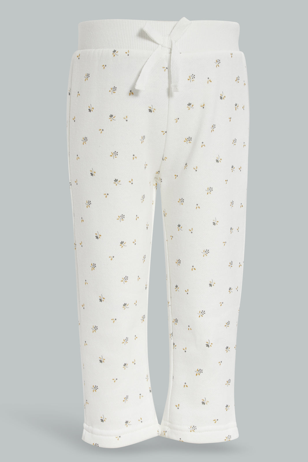 Infant Girls Ivory Printed Jogging Suit (2 Piece)